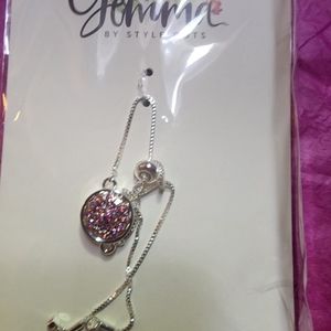 Style dots adjustable bracelet , pink stone new in package retail $40